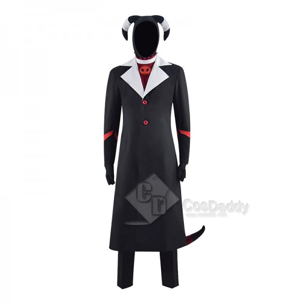 Hazbin Hotel Helluva Boss Moxxie Cosplay Costume Coat Pants Outfit With Tail