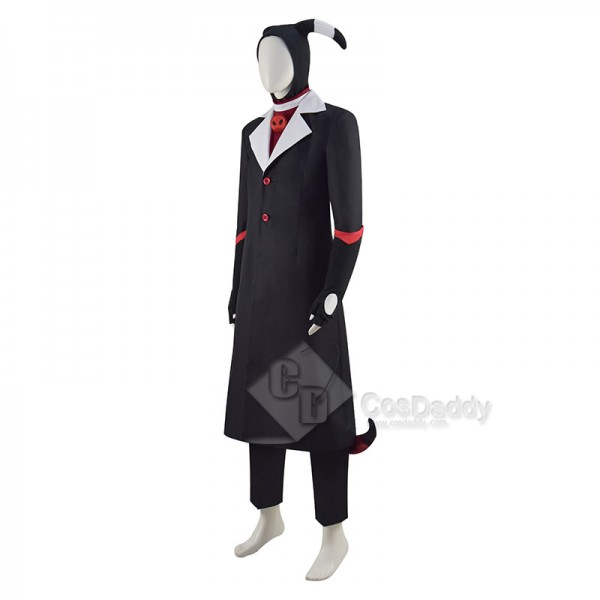 Hazbin Hotel Helluva Boss Moxxie Cosplay Costume Coat Pants Outfit With Tail