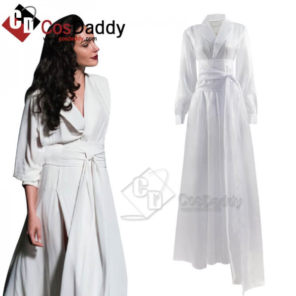 Wonder Woman 1984 Diana Prince White Dress Cosplay Costumes Halloween Women Dress