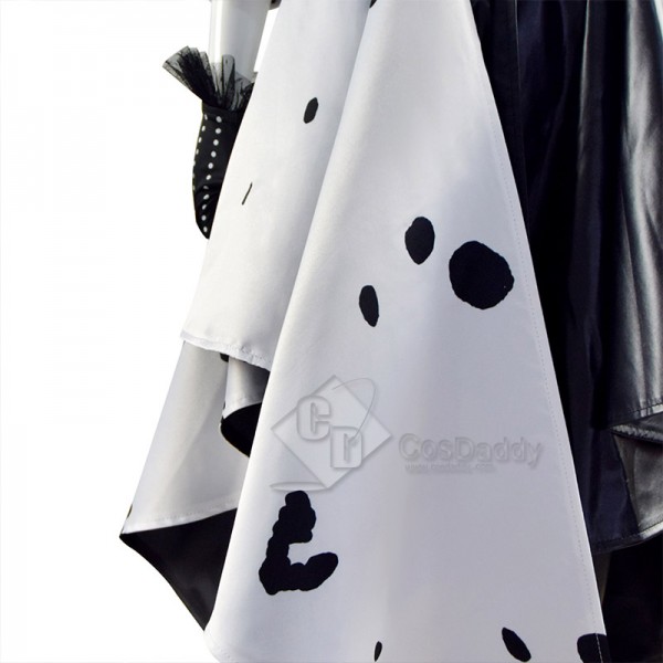 2021 Cruella Dalmatian Coat Costume Cruela Devil Halloween Costumes Ideas Leather Style