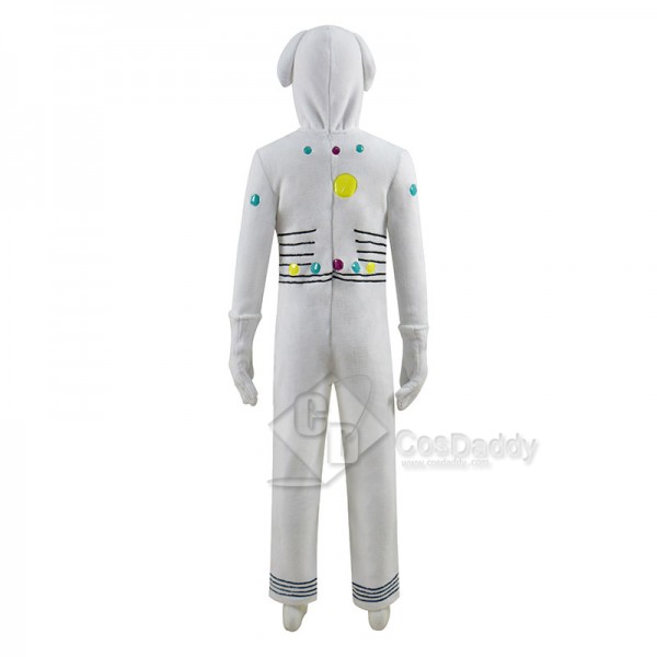 Sing 2 Gunter Cosplay Costume White Furry Jumpsuit Halloween Carnival Suit For Kids
