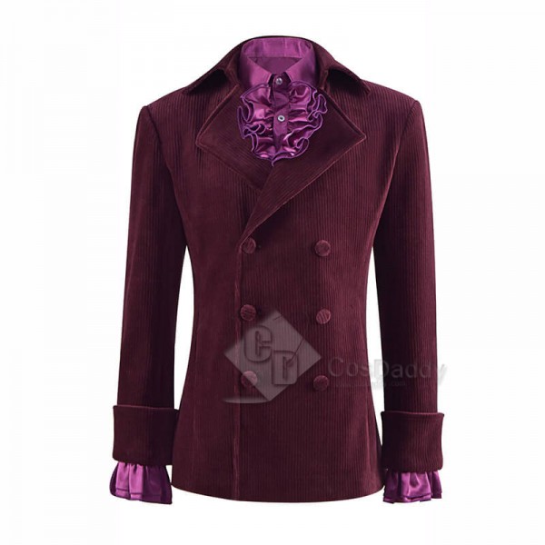 Third 3rd Doctor Planet of the Daleks Jacket Doctor Who Jon Pertwee Coat and Purple Shirt