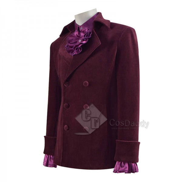 Third 3rd Doctor Planet of the Daleks Jacket Doctor Who Jon Pertwee Coat and Purple Shirt