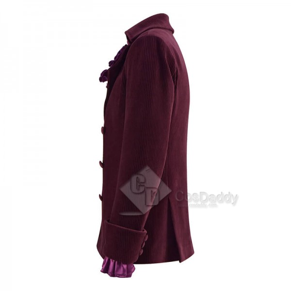 Third 3rd Doctor Planet of the Daleks Jacket Doctor Who Jon Pertwee Coat and Purple Shirt