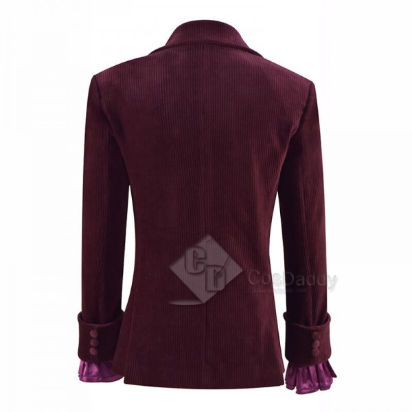 Third 3rd Doctor Planet of the Daleks Jacket Doctor Who Jon Pertwee Coat and Purple Shirt