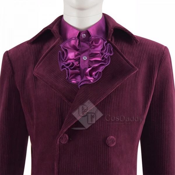 Third 3rd Doctor Planet of the Daleks Jacket Doctor Who Jon Pertwee Coat and Purple Shirt