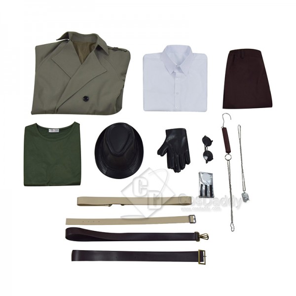 Resident Evil Village Karl Heisenberg Cosplay Costume Olive Drab Windbreakers Full Set