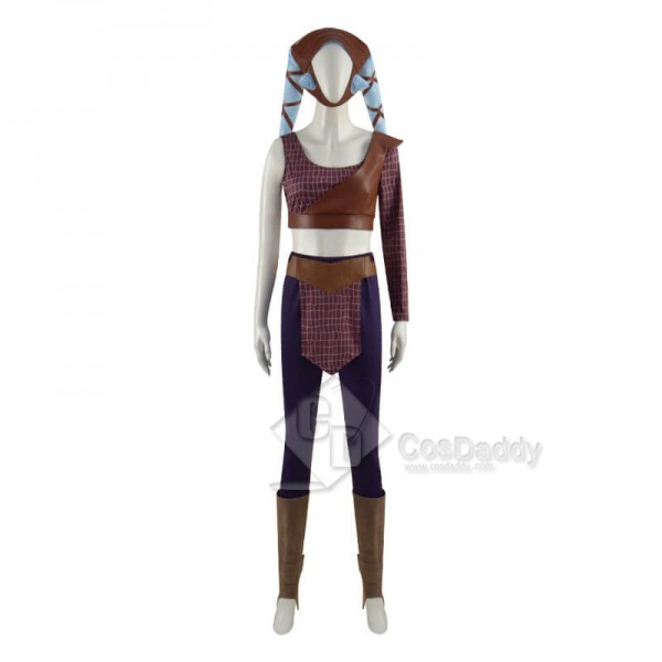 Star Wars Aayla Secura Cosplay Costumes For Sexy Halloween Carnival Suit