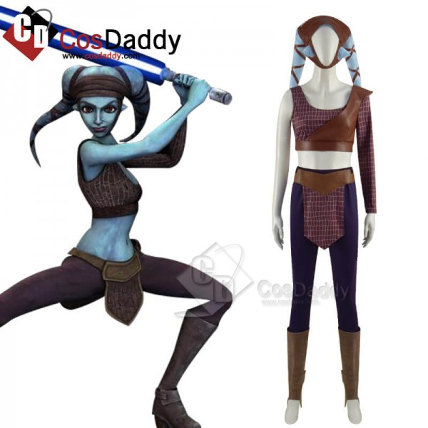 Star Wars Aayla Secura Cosplay Costumes For Sexy Halloween Carnival Suit