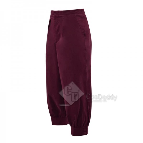 Doctor Who 4th Doctor Season 18 Tom Baker Burgundy Breeches Cosplay Costume