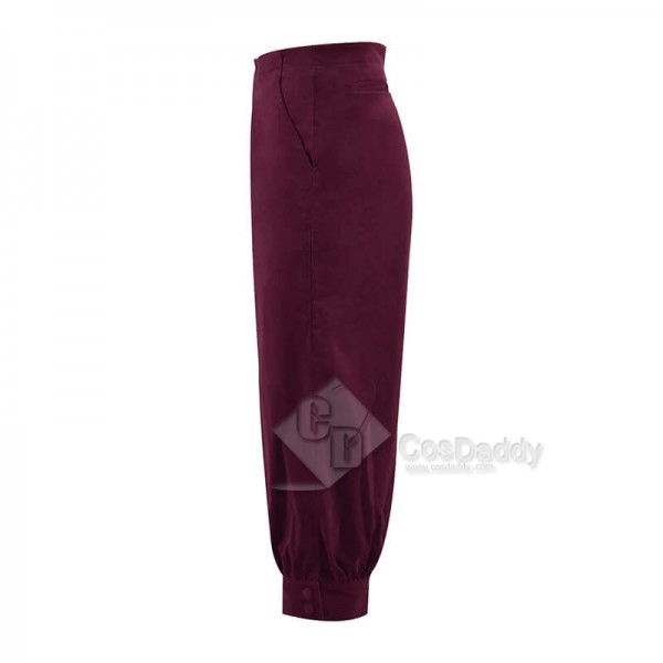 Doctor Who 4th Doctor Season 18 Tom Baker Burgundy Breeches Cosplay Costume