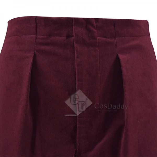 Doctor Who 4th Doctor Season 18 Tom Baker Burgundy Breeches Cosplay Costume