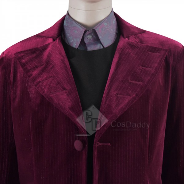 Charlie And The Chocolate Factory Willy Wonka Cosplay Costume Jacket Coat For Kids Adults