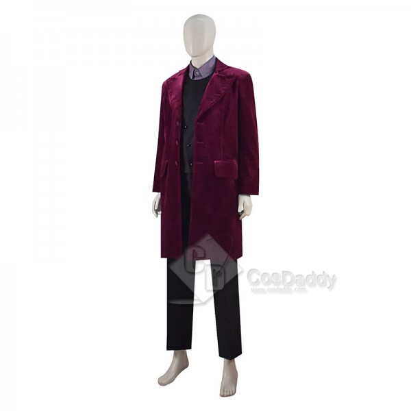 Charlie And The Chocolate Factory Willy Wonka Cosplay Costume Jacket Coat For Kids Adults