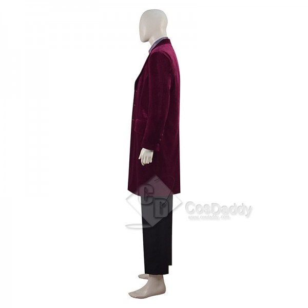 Charlie And The Chocolate Factory Willy Wonka Cosplay Costume Jacket Coat For Kids Adults