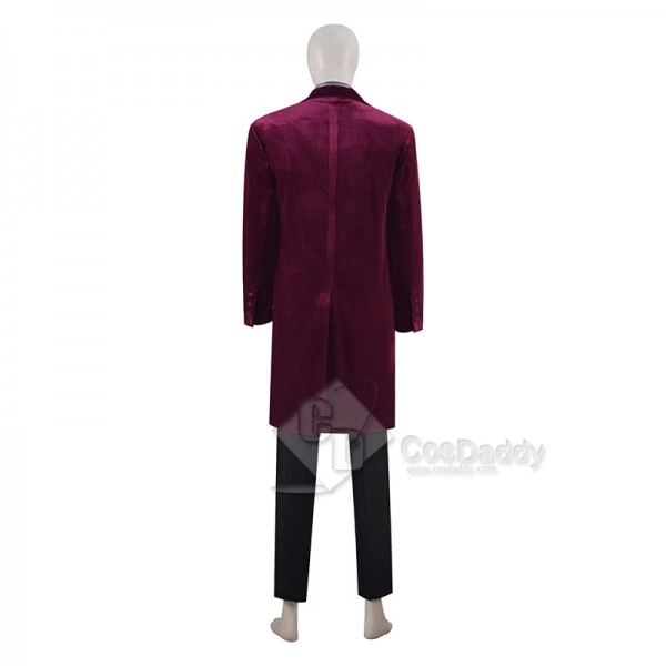Charlie And The Chocolate Factory Willy Wonka Cosplay Costume Jacket Coat For Kids Adults