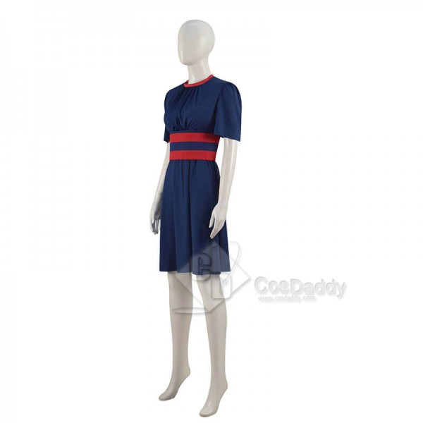 CosDaddy What If Peggy Carter Blue Dress Classic Peggy Dress Cosplay Costumes