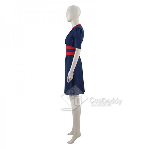 CosDaddy What If Peggy Carter Blue Dress Classic Peggy Dress Cosplay Costumes