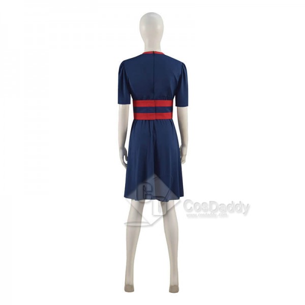 CosDaddy What If Peggy Carter Blue Dress Classic Peggy Dress Cosplay Costumes