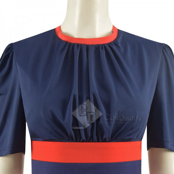 CosDaddy What If Peggy Carter Blue Dress Classic Peggy Dress Cosplay Costumes