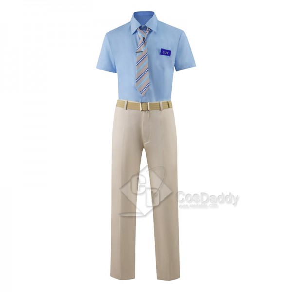 Free Guy Ryan Reynolds Cosplay Costume Shirt Pants Full Set Halloween Suit