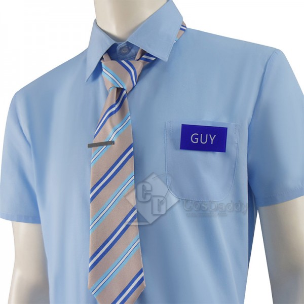 Free Guy Ryan Reynolds Cosplay Costume Shirt Pants Full Set Halloween Suit