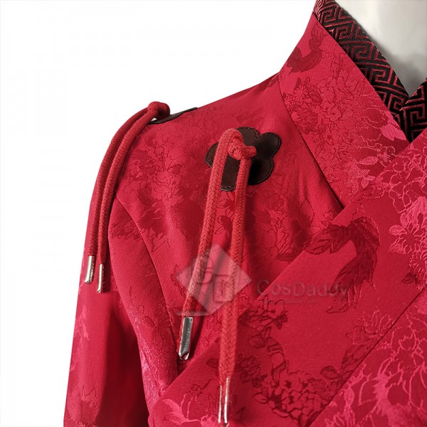 Shang-Chi and the Legend of the Ten Rings Katy Cosplay Costume Red Hanfu Dress