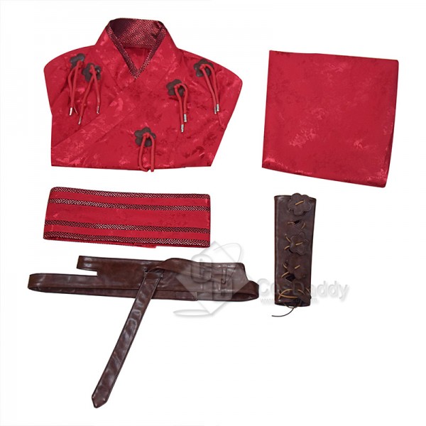 Shang-Chi and the Legend of the Ten Rings Katy Cosplay Costume Red Hanfu Dress