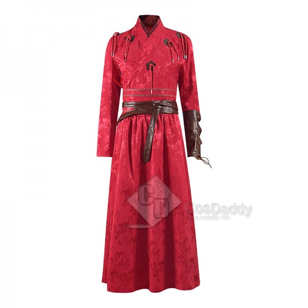 Shang-Chi and the Legend of the Ten Rings Katy Cosplay Costume Red Hanfu Dress