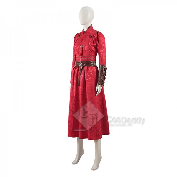 Shang-Chi and the Legend of the Ten Rings Katy Cosplay Costume Red Hanfu Dress