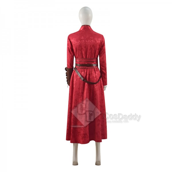 Shang-Chi and the Legend of the Ten Rings Katy Cosplay Costume Red Hanfu Dress