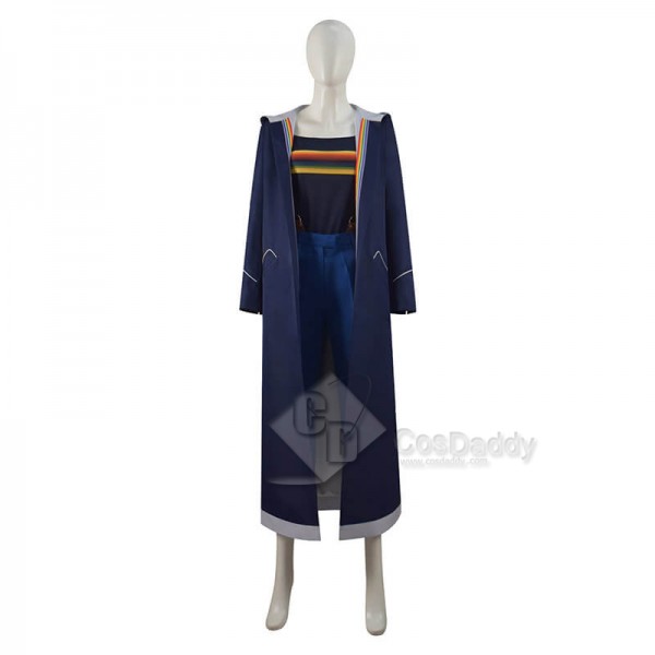 CosDaddy Doctor Who Flux 13th Doctor New Coat Jodie Whittaker Thirteenth Doctor Navy Blue Coat Cosplay Costumes