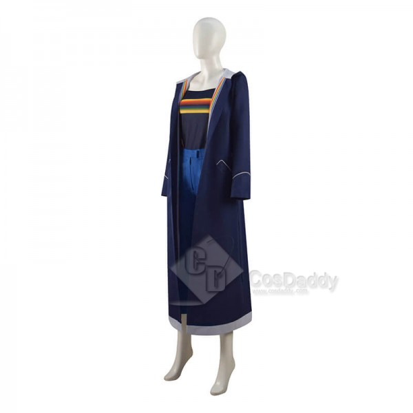 CosDaddy Doctor Who Flux 13th Doctor New Coat Jodie Whittaker Thirteenth Doctor Navy Blue Coat Cosplay Costumes