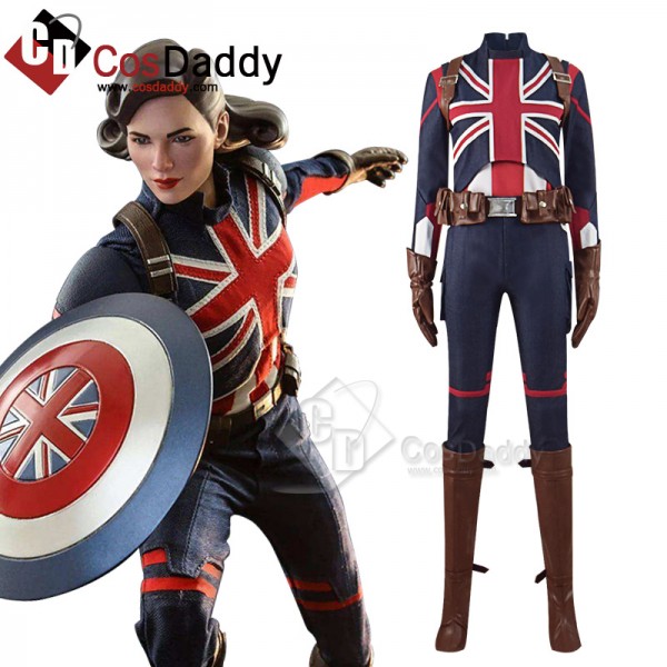 What If Peggy Carter Agent Captain Carter Cosplay Costume Halloween Outfit