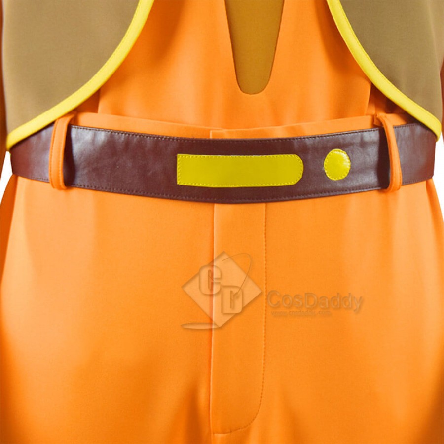 Star Wars Rebels Ezra Bridger Cosplay Costume Yellow Jumpsuit ...