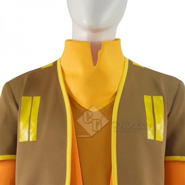 Star Wars Rebels Ezra Bridger Cosplay Costume Yellow Jumpsuit Stormtrooper Suit