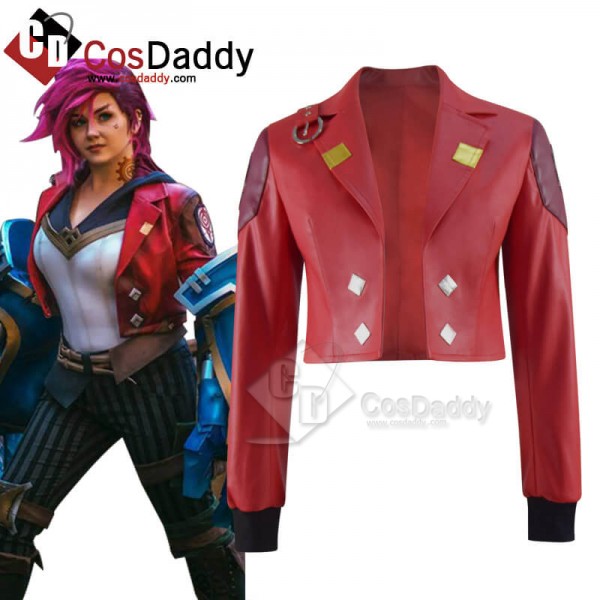 Arcane League of Legends Vi Jacket Costumes Cosplay Outfit Halloween Jacket