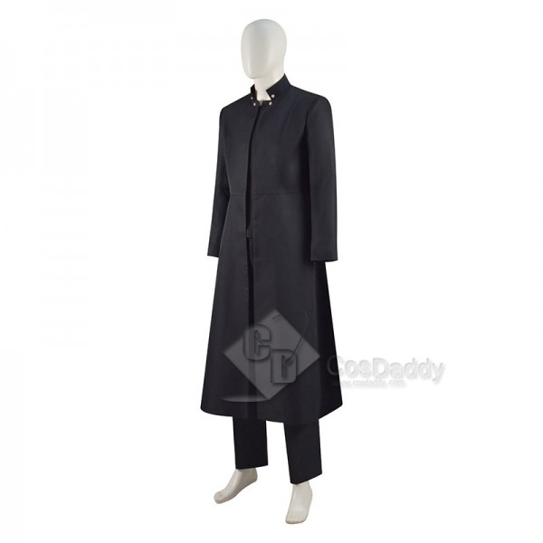 2021 Movie The Matrix: Resurrections Neo Cosplay Costume Black Trench Coat