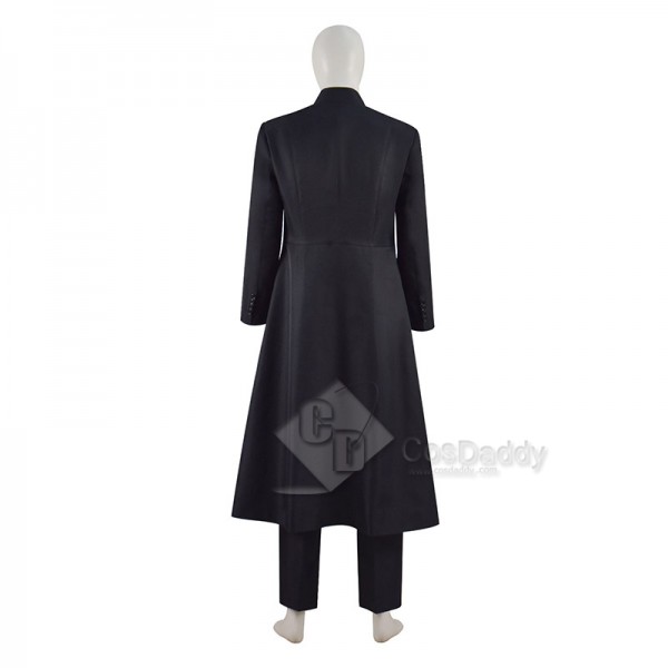 2021 Movie The Matrix: Resurrections Neo Cosplay Costume Black Trench Coat