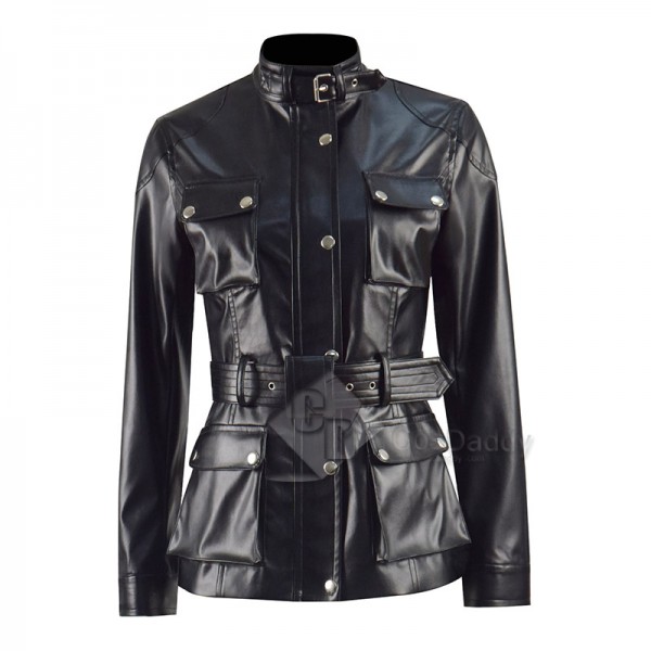 The Twilight Saga Kristen Stewart Belstaff ​Trialmaster Motorcycle Jacket Replica Antique Leather Coat