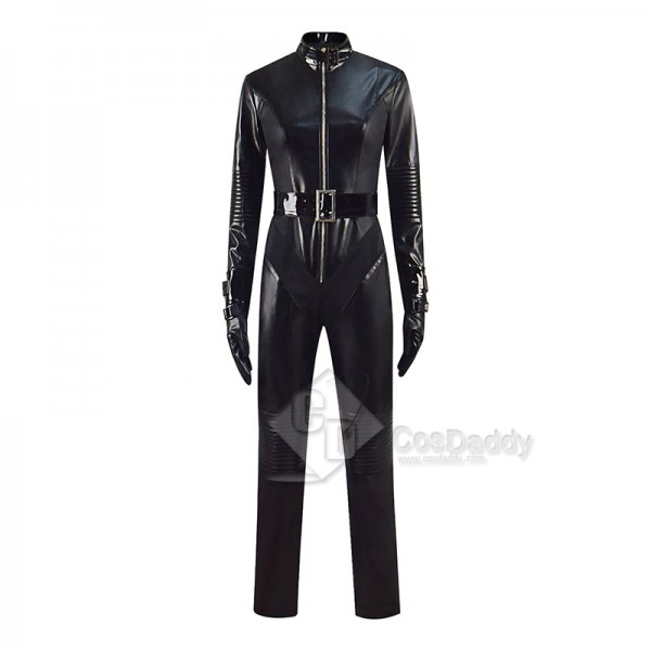 2022 Movie The Batman Catwoman Cosplay Costume Super Heroine Suit Black Sexy Jumpsuit