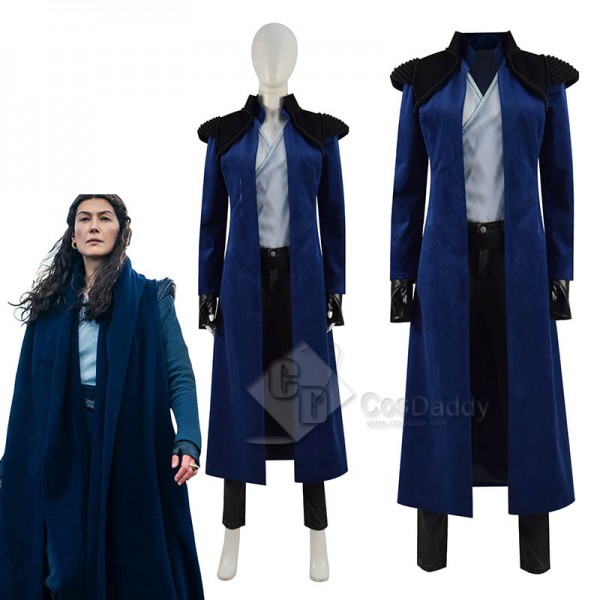 The Wheel of Time Moiraine Damodred Cosplay Costume Blue Cape Outfits Halloween Carnival Suit