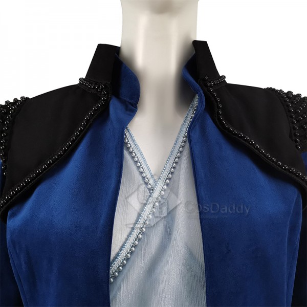 The Wheel of Time Moiraine Damodred Cosplay Costume Blue Cape Outfits Halloween Carnival Suit