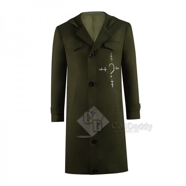 2022 Movie The Batman Riddler Cosplay Costume Green Jacket