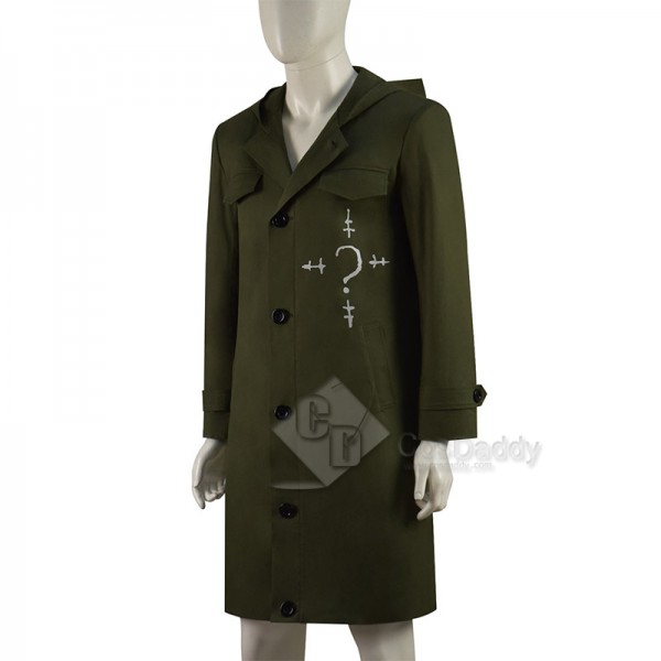 2022 Movie The Batman Riddler Cosplay Costume Green Jacket