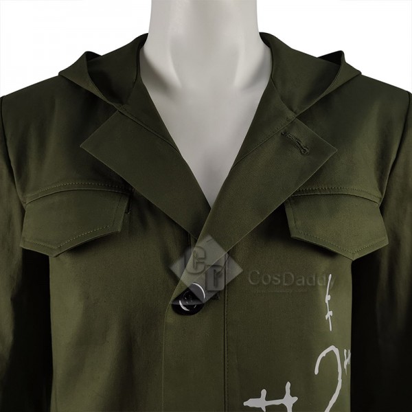 2022 Movie The Batman Riddler Cosplay Costume Green Jacket