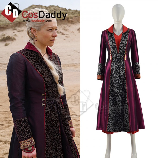 House of The Dragon Princess Rhaenyra Targaryen Cosplay Costume Halloween Carnival Suit