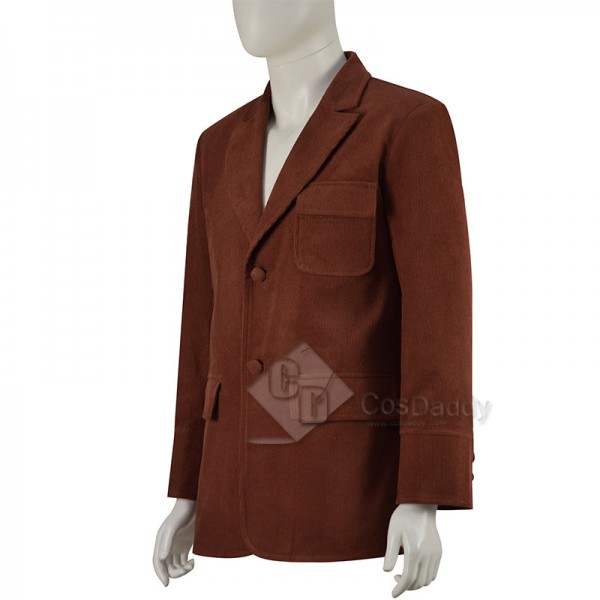 CosDaddy Doctor Who Dr. Who and the Daleks Cosplay Costume Red Coat