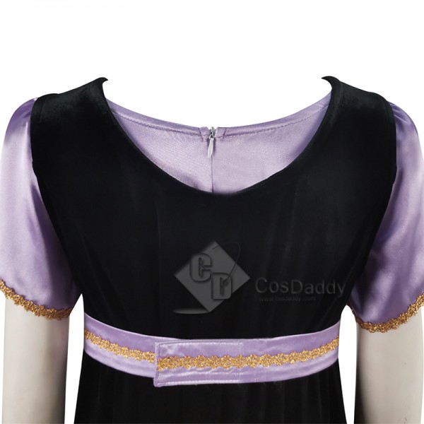 2022 Regency Bridgerton Daphne Cosplay Costume Jane Austen Style Purple Dress Halloween Party Suit