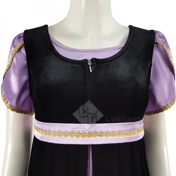 2022 Regency Bridgerton Daphne Cosplay Costume Jane Austen Style Purple Dress Halloween Party Suit